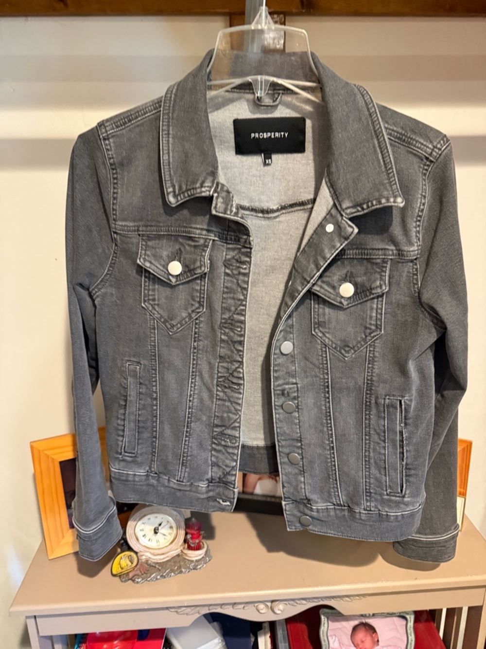 Prosperity Women’s Gray Denim Jacket - Like New - Size XS